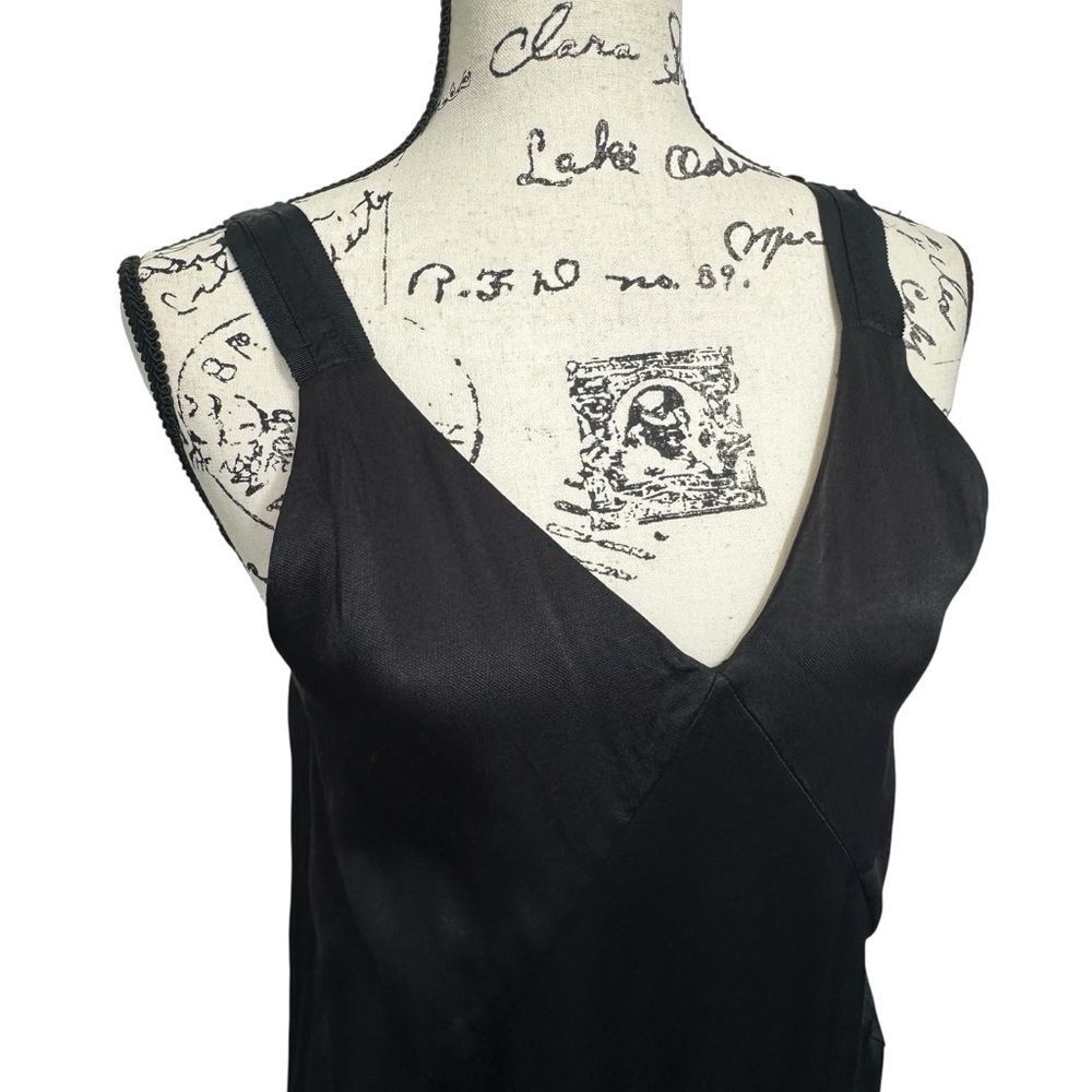 H&M Black Classic Intimate Style Babydoll Fairy Event Slip Midi Dress, Size 8 - Picture 3 of 12